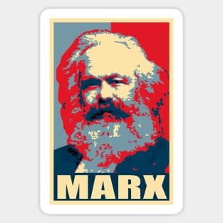 Karl Marx Propaganda Poster Pop Art Sticker